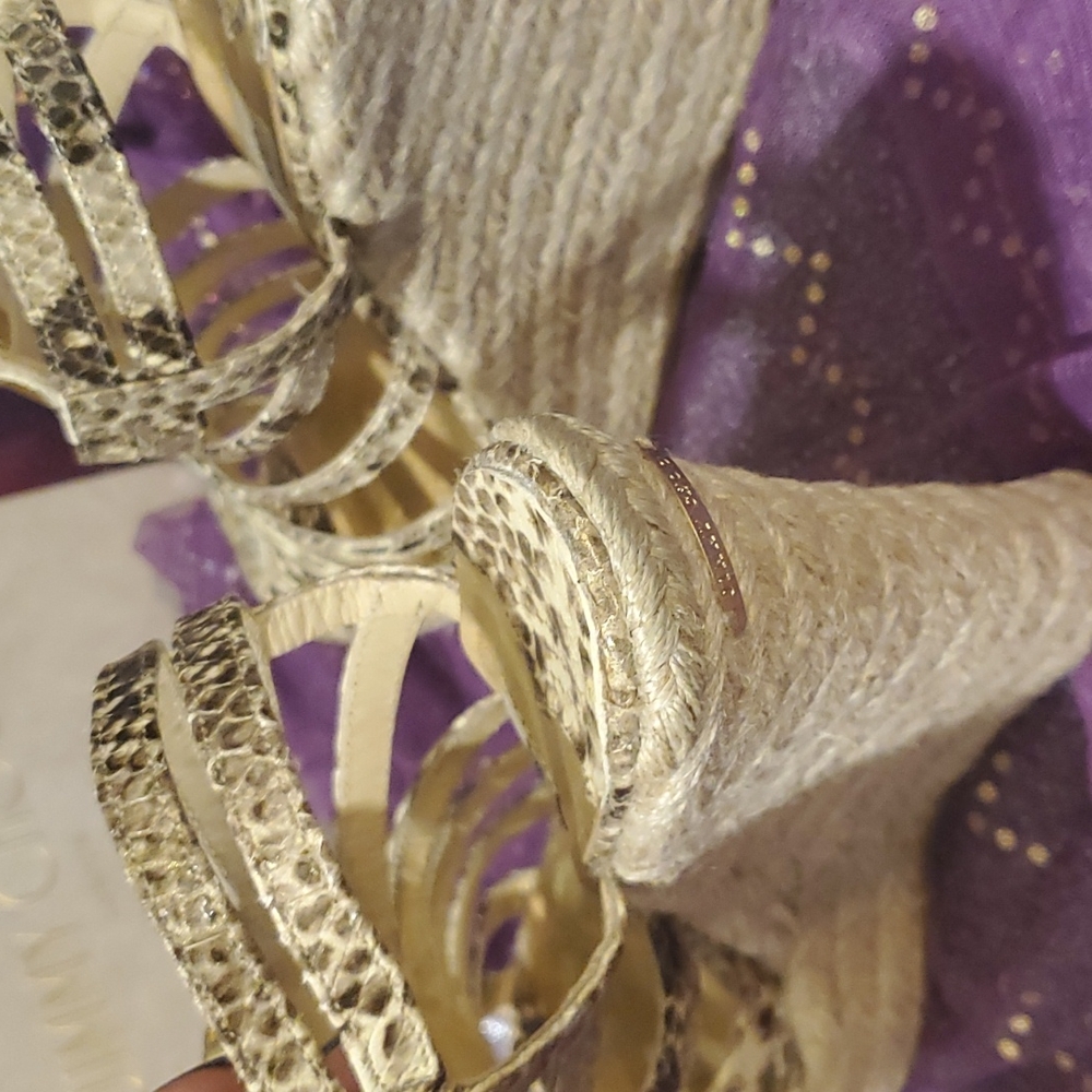Jimmy Choo Wedge Shoes Python Print - Picture 13 of 15